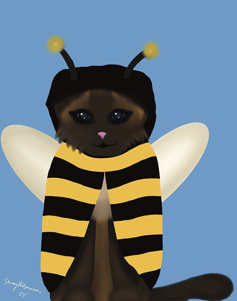 Bee Kitty digital painting