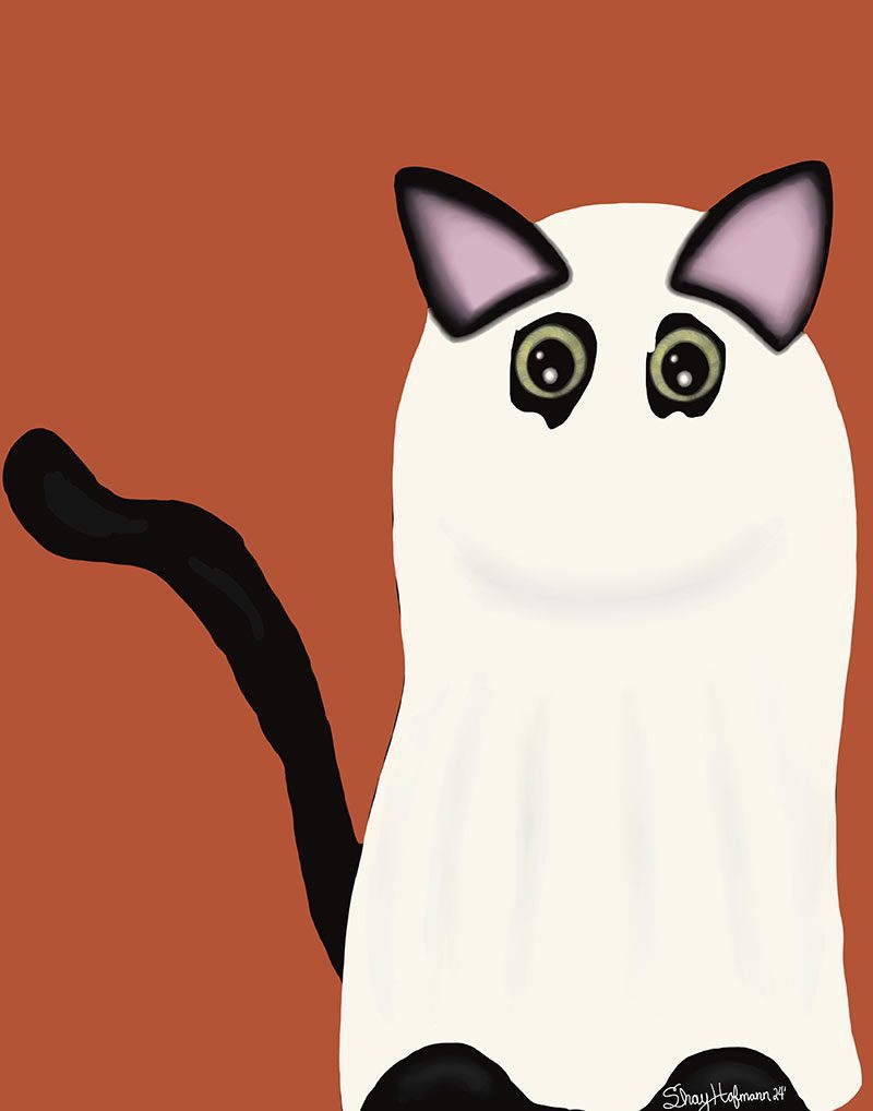 Boo Kitty 11x14 Poster Print - Image 2