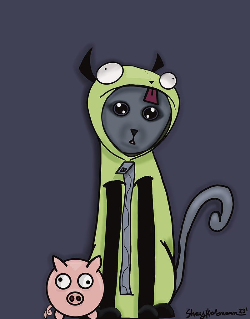 Gir Kitty digital painting
