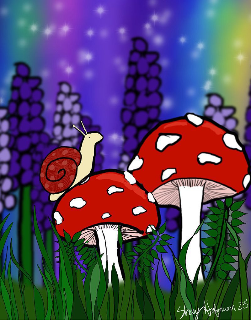 Magical Snail digital painting